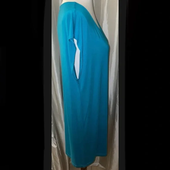 New! C&C California Shoulder Button Teal T Shirt Dress Size XL✨🏝